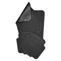 Juego de 4 Alfombras Para Coche, Alfombrillas Universales para Coche,Antideslizantes,Recortables De Caucho,Alfombras Delanteras y Traseras,Color Negro - details 2