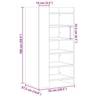 vidaXL Mueble zapatero madera de ingeniería blanco 52x37,5x100 cm - details 6