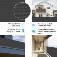 1/2Pcs Pantalla De Privacidad Para Balcón Cubierta De Malla Resistente a La Ruptura 1x6M Panel De Valla De Jardín Piscina Decorativa Para Patio - details 4