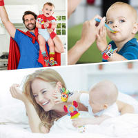 4 pcs Baby Handles and Socks, Handles Watch Straps Rattles and Socks Foot Finder Developmental Game Gift for Toddlers Boys Girls - details 3