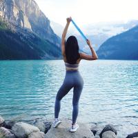 Banda De Resistencia Para Yoga Y Squat 1pc Gradiente Azul Estrecha Para Piernas Y Brazos Entrenamiento De Fuerza Y Rehabilitación Glúteos - details 4
