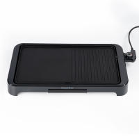 Plancha eléctrica OstarkDom 2000W con termostato ajustable, placas de parrillada asador electrica antiadherentes de doble cara y bandeja de goteo de aceite 57x30x7cm - details 4