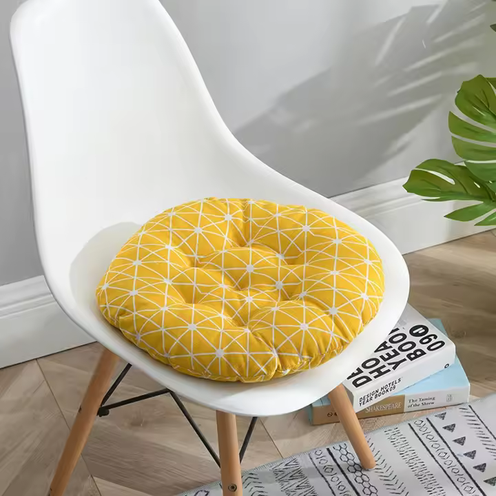 Juego de 6 pañales para Sillas, Juego decorativo para Silla de Jardín, Redondo grueso-40 cm de diámetro - 1