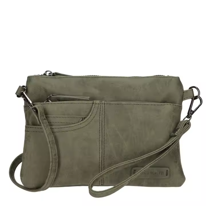 Bolso Bandolera Nouméa 66684, Marca Enrico Benetti, Color Verde Oliva, Tamaño 22x1x15,5 cm, Para Mujer - 1