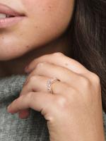 Pandora - Anillo de Doble espoleta with Marquesa brilliant-Baño de Oro Rosa de 14 K - details 3