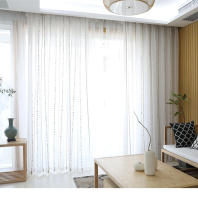 Cortina De Tules Nórdicas Coloridas Con Borlas Transparente Y Elegante Para Decoración De Sala De Estar Y Dormitorio Con Bolso De Percha - details 8