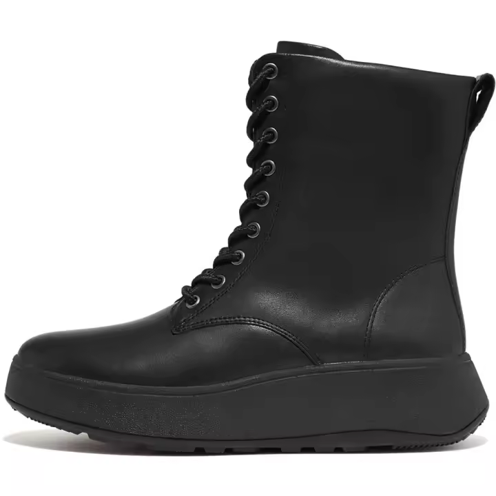 Fitflop Botas F-mode Leather Lace-up Flatform Ankle - 1