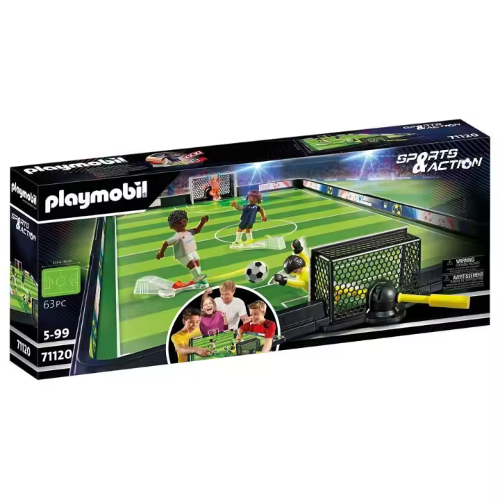 Playmobil futbolín campo de fútbol (71120) Sports Action con 4 figuras de futbolistas - 1