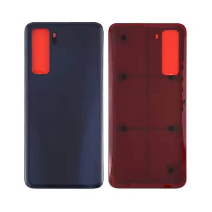 TAPA DE LA BATERIA PARA HUAWEI P40 LITE 5G TRASERA REPUESTO CRISTAL NEGRO NEGRA - 1