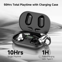 Auriculares Bluetooth 5.4 de conducción ósea abierta, auriculares deportivos con micrófono incorporado en auriculares inalámbricos, caja de carga de Pantalla LED con gancho auricular cómodo, auriculares ipx7 impermeables, adecuados para correr y hacer eje - details 1