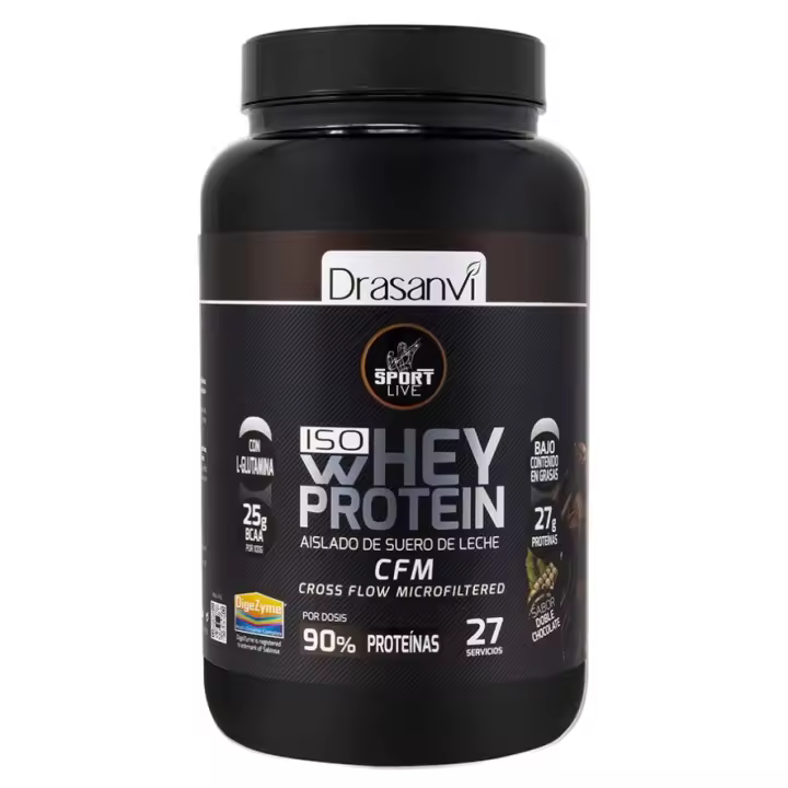 Whey Protein Aislado Doble Chocolate 800gr Sport Live Drasanvi - 1