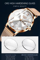 Reloj De Mujer LIGE Moda Ultrafino De Lujo Con Correa De Malla Cronógrafo Cuarzo Deportivo Casual Fecha Resistente Al Choque Manos Luminosas Agua Resistente - details 2