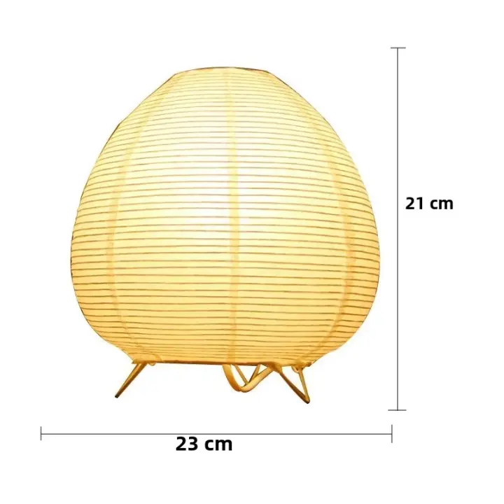 Lámpara De Mesa LED En Papel De Arroz Japonés Lámpara De Piso Con Trípode Para Decoración Creativa De Estudio Y Dormitorio - 1