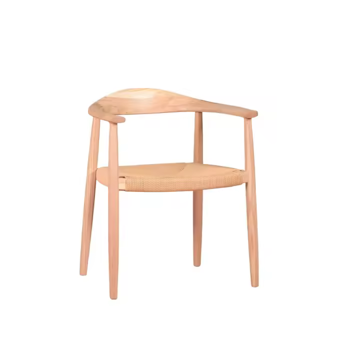 Nest Dream - Silla en madera de fresno natural y asiento de cuerda ecológica - Santon - 1