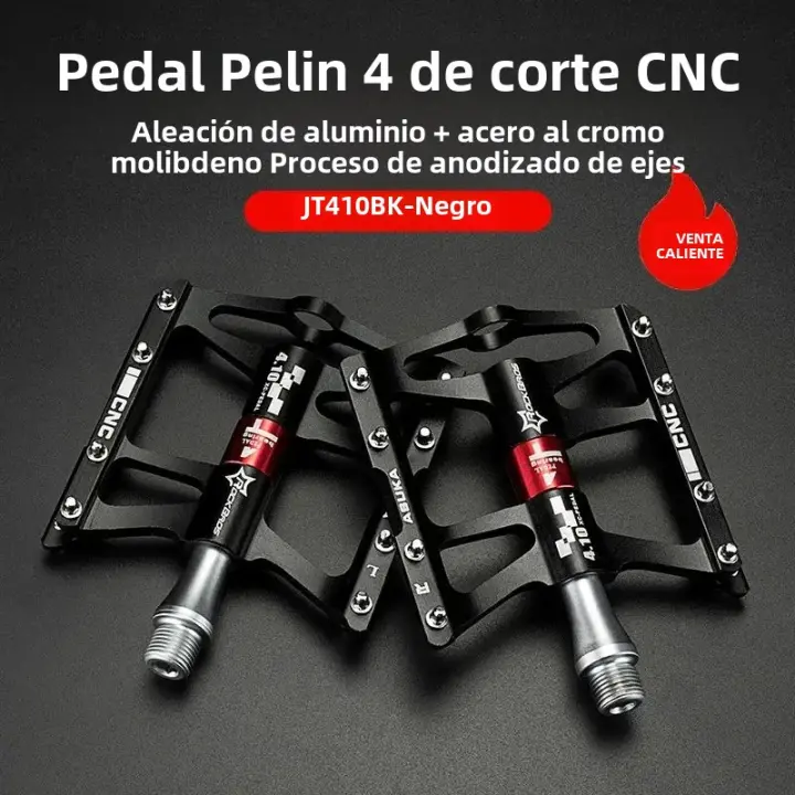 Pedales De Bicicleta ROCKBROS Para Montaña Ultraligeros De Aluminio Con 4 Rodamientos Pedales Planos BMX MTB Para Ciclismo - 1