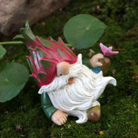 Estatua De Hadas De Resina Divertida Para Jardín 1pc Mini Figura De Elfos Decoración Para El Hogar Impermeable - details 3