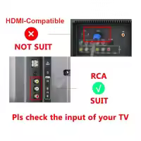 HDMI A RCA keitiklis, suderinamas su AV/CVBS L/R Audio Video Set viršutinės dėžutės skalė 1080p „Mini HD2AV“ palaiko NTSC Pal Output HD A AV - DUOMENYS 3