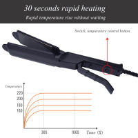 Plancha Para El Cabello PTC Calentamiento 4 Grados De Temperatura Hierro Plano Secado/Desechado Doble Uso Rizador De Cabello - details 3