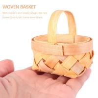 Minicastas de madera de piezas, Cestas tejidas manuales, adornos, caja de almacenamiento de dulces, 12 unidades - details 2