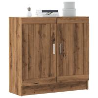 vidaXL Estantería madera ingeniería madera envejecida 82,5x30,5x80 cm en color Madera antigua/Roble artisan | almacenamiento funcional diseño moderno para baño dormitorio sala - details 1