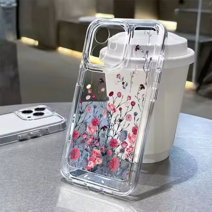 Funda De Silicona Transparente Con Diseño Floral Para Samsung A54 5G A34 A53 S21 FE A33 A52 A15 A35 Compatible Con Galaxy S24 S23 Ultra S22 - 1