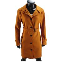 Abrigo De Mezclilla Para Mujer Invierno Cálido Chaquetas De Soltera Cuello Abajo Largo Ropa De Mujer Tipo De Cierre Doble - details 12