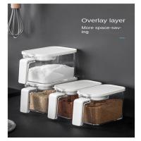 Organizador De Hierbas Para Cocinar Caja De Almacenamiento De Especias Jars De Aromaterapia Contenedor De Pimienta Y Azúcar Estilo Moderno PP - details 10