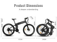 Samebike Radios de lo26-II-FT-YD Rueda 48v14ah plegable Bicicleta Eléctrica de Montaña con Bathería de Lithium de 21 velmodades - details 10