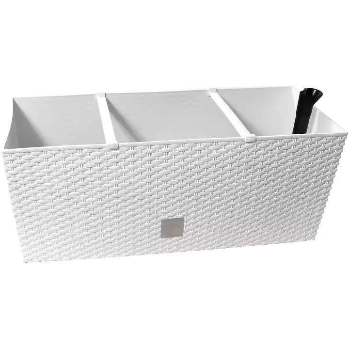 Prosperplast Jardinera Rato 30 Litros con Riego en Color Blanco 60 X 25 X 24 Cm - Macetas y Jardines - 1
