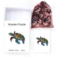 Puzzle De Madera En Forma De Tortuga Imagen Animal Decoración 3D Juego De Descompresión Regalo De Vacaciones Para Adolescentes Y Adultos - details 5