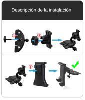 Soporte Ajustable Para Tableta En Ranura De CD De Coche XNYOCN Compatible Con iPhone 14 13 12 11 iPad pro Air Mini Y Samsung Xiaomi Para Pantallas De 4 a 12 Pulgadas - details 9