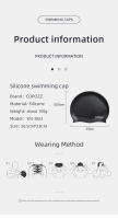 Gorro De Natación Copozz Para Hombres Tamaño Grande Elástico Impermeable De Silicona Para Adultos Deporte Acuático - details 0