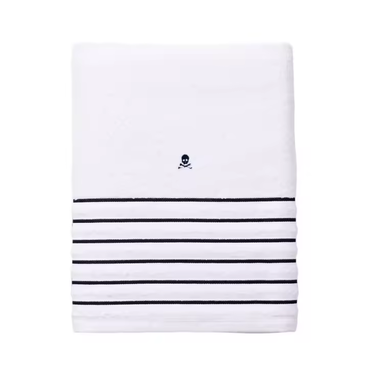 Toalla de baño blanca a rayas 90x150cm 100% Algodón 470GSM Scalpers Home - 1