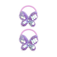 2PCS Cinturones Elásticos Para El Cabello De Niñas Con Escamas De Pez Y Mariposa Accesorios De Princesa Lindos Headwear Para Niños - details 3
