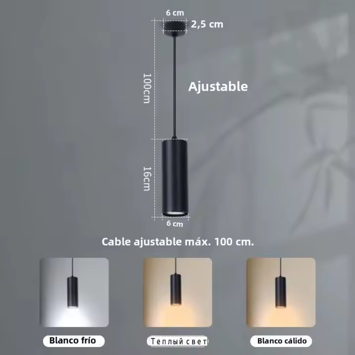 Lámpara Colgante Estilo Nórdico LED 90~260V Moderna Para Sala De Estar Cocina Comedor Iluminación Pendente Metálica Ajustable Graceful - 1