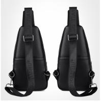 Bolso De Hombro Para Hombre De Cuero Lujo Estilo Vintage Bolsa De Pecho Negocios Casual Bolsa De Hombro Con Cierre De Cremallera - details 12