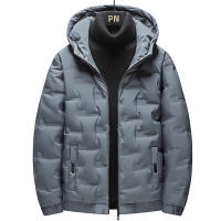 Parka Hombre Abrigo De Plumas De Pato Blanco Corto Para Estudiantes Jóvenes Otoño Invierno Con Capucha Cierre De Cremallera - details 4