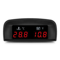 Gauge De Temperatura De Agua Digital + Sensor De Voltaje 10mm 2 En 1 Para Coche Camión Motocicleta Pantalla LCD 12V 24V - details 0