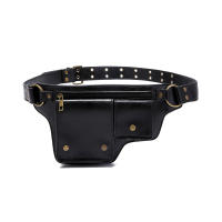 Bolsa De Cintura Estilo Motociclista Punk Retro Deportiva Exterior Ajustable Correa Moda Bolsa De La Cintura Unisex - details 2