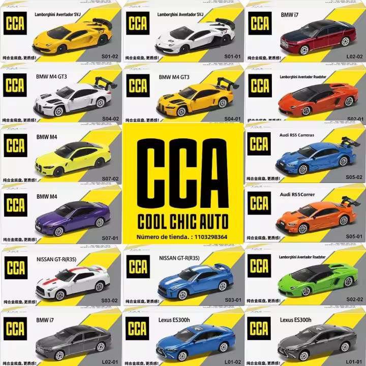 Ford Mustang GT 2018 Nissan Lamborghini Colección 1:64 CCA Coche De Colección De Aleación De Metal Con Cuerpo Completo Juguete De Coche Para Adultos Y Niños - 1