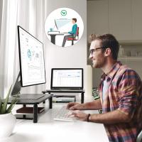 Soporte para monitor: soporte ergonómico ajustable de 3 Alturas para computadora portátil, computadora, impresora - details 0