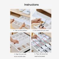 Divisores De Cajones Ajustables 5Pcs Organizador De Cajones Para Almacenamiento Doméstico Maquillaje Plástico DIY - details 2