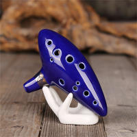 OCARINA Nueva 12 Agujeros Alto C Cerámica Piccolo Instrumento Musical Regalo Para Niños Y Adultos Con Soporte Libro De Música Correa Para El Cuello Y Bolsa - details 1
