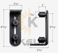 Guía de Puerta corrediza de Granero, Kit de Guía de rodillos de piso inferior de Maple carbon, accesorio de Hardware W - details 3