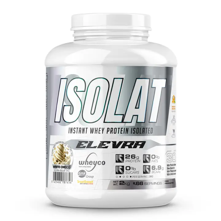 ELEVRA - Pro Isolate Protein 2Kg / Nuestra fórmula de aislado de proteína de suero de primera calidad WHEYCO® es proteína pura de alto valor biológico y contiene un perfil completo de aminoácidos con BCAA que te ayudará a aumentar tu masa muscular - 1