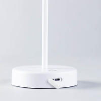 LÁMPARA DE MESA LED INALÁMBRICA BLANCO Diámetro 12cm Alto 31,5cm - SpazioLuzio - details 2