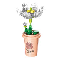 DIY MOC Vaso De Plantas Potted Vaso De Suculentas Y Cactus Gypsophila Montaña Loto Decoración De Bloques De Construcción Modelo Kit De Bloques De Plástico ABS Para Jóvenes Y Adultos - details 12