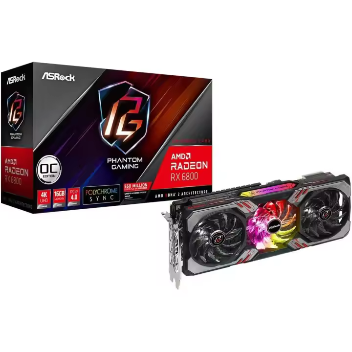 Asrock RX6800 PGD 16GO Tarjeta gráfica AMD Radeon RX 6800 16 GB GDDR6 - 1