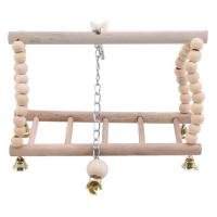 Juguete De Colgante Para Pájaros Madera Percha Para Periquito Con Bolas De Masticar Soporte De Sueño Para Cages Juguetes De Juego Para Pájaros Budgie - details 11