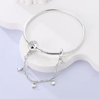 Pulsera De Plata 925 Para Mujer Con Cierre Original Y Cadena De Serpiente Adecuada Para Colgar Charm Brillo Zirconia Pulsera Clásica Para Fiestas - details 15